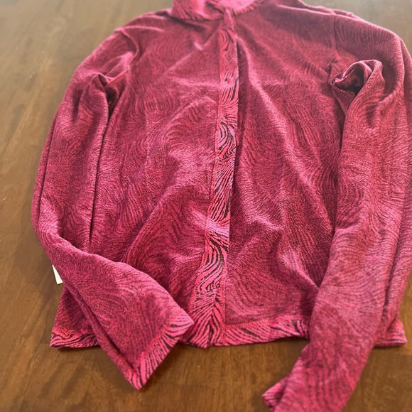 Zara Geometric Jacquard Shirt in Magenta/Black - Size M *New with tags* - Picture 11 of 11